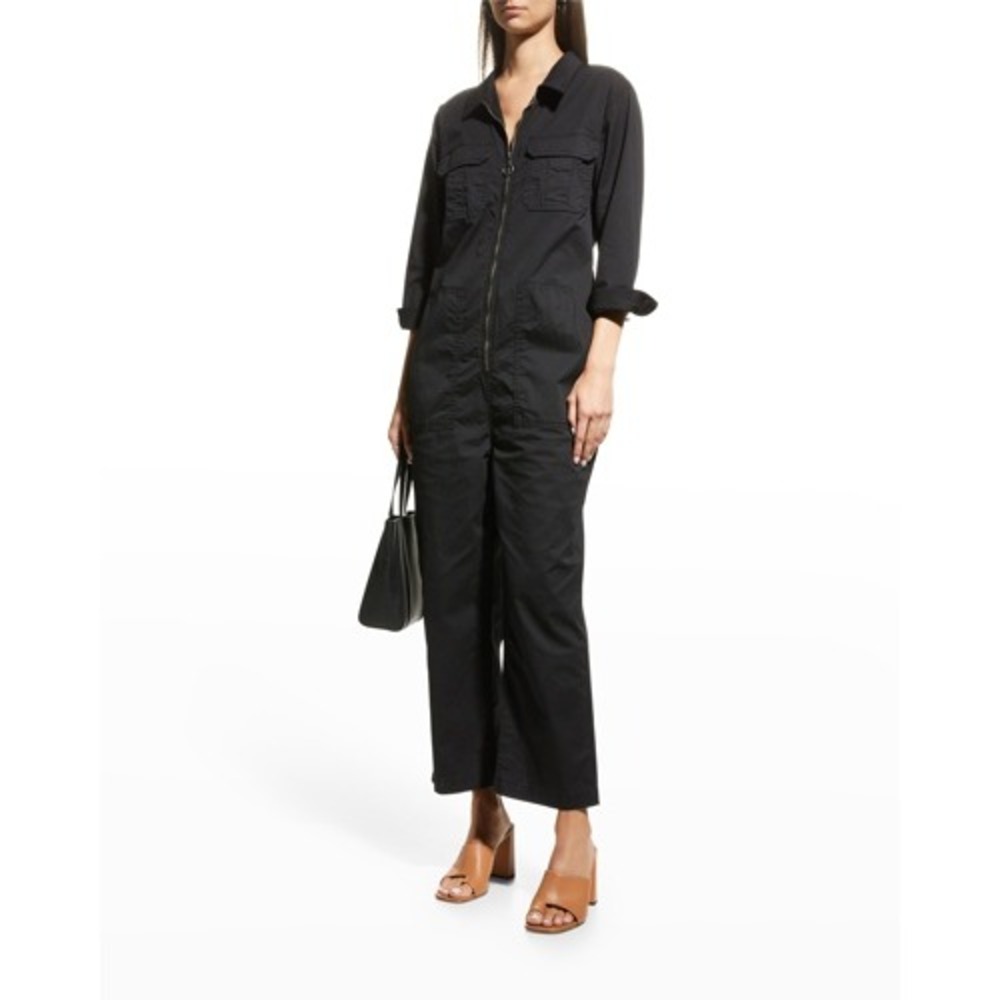 PISTOLA Olivia  Utility Jumpsuit Sz S Fade Black‎  Zip Front Cargo Boiler Suit